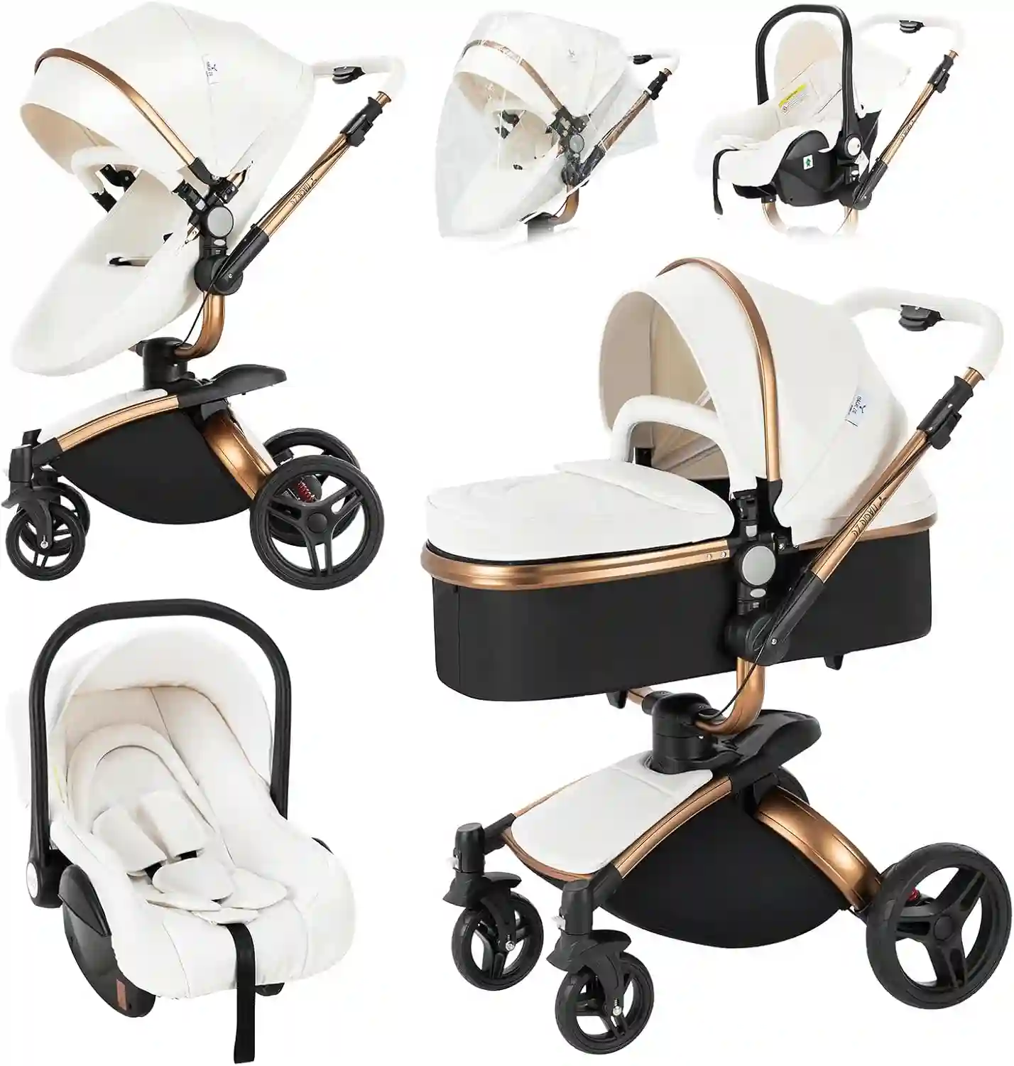 Magic ZC Cochecito de bebé 3 en 1 Triciclo Baby Walker